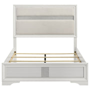 Cama Miranda de 51 pulgadas con paneles de almacenamiento de madera, color negro