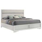 Cama Miranda de 51 pulgadas con paneles de almacenamiento de madera, color negro