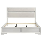 Cama Miranda de 51 pulgadas con paneles de almacenamiento de madera, color negro