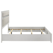 Cama Miranda de 51 pulgadas con paneles de almacenamiento de madera, color negro