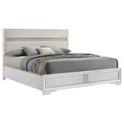 Cama Miranda de 51 pulgadas con paneles de almacenamiento de madera, color negro