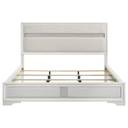 Cama Miranda de 51 pulgadas con paneles de almacenamiento de madera, color negro