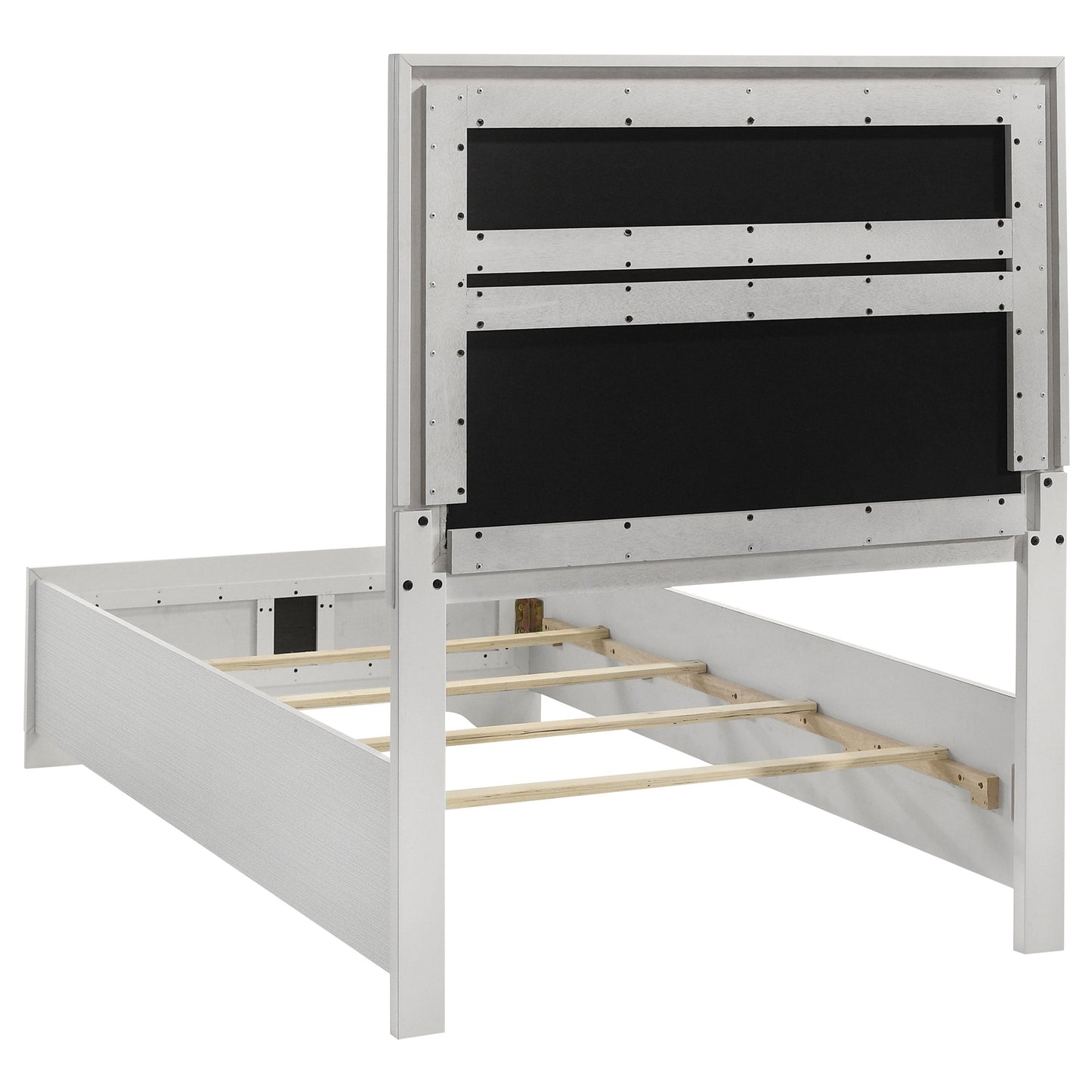 Miranda 51-inch Wood  Storage Panel Bed Black