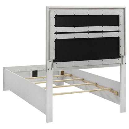 Miranda 51-inch Wood  Storage Panel Bed Black