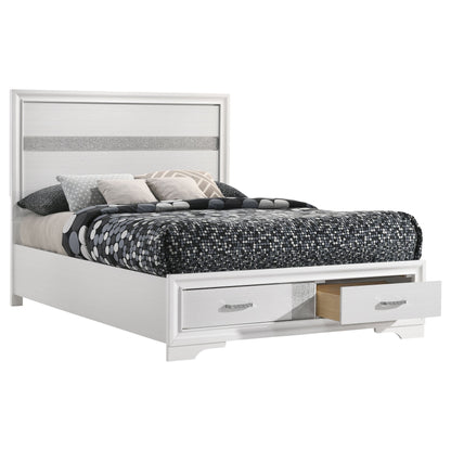 Miranda 51-inch Wood  Storage Panel Bed Black