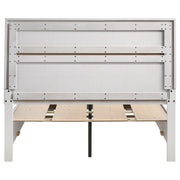 Cama Miranda de 51 pulgadas con paneles de almacenamiento de madera, color negro