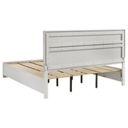 Cama Miranda de 51 pulgadas con paneles de almacenamiento de madera, color negro