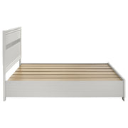 Cama Miranda de 51 pulgadas con paneles de almacenamiento de madera, color negro