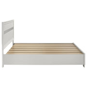 Cama Miranda de 51 pulgadas con paneles de almacenamiento de madera, color negro