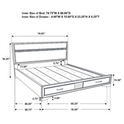 Cama Miranda de 51 pulgadas con paneles de almacenamiento de madera, color negro