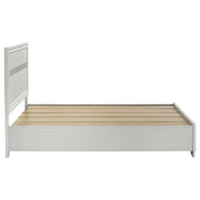 Cama Miranda de 51 pulgadas con paneles de almacenamiento de madera, color negro