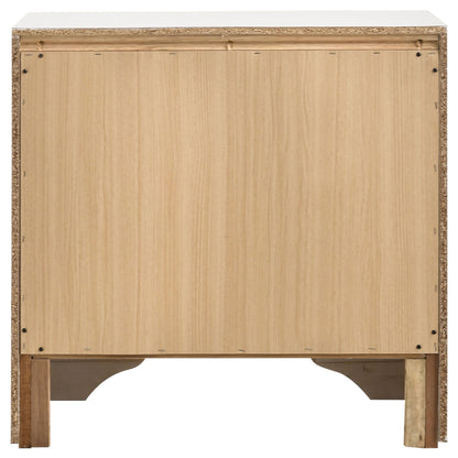 Mesita de noche Miranda de 2 cajones blanca