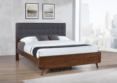 Robyn Wood  Platform Bed Dark Walnut