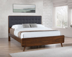 Robyn Wood  Platform Bed Dark Walnut
