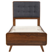 Robyn Wood  Platform Bed Dark Walnut