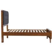 Robyn Wood  Platform Bed Dark Walnut