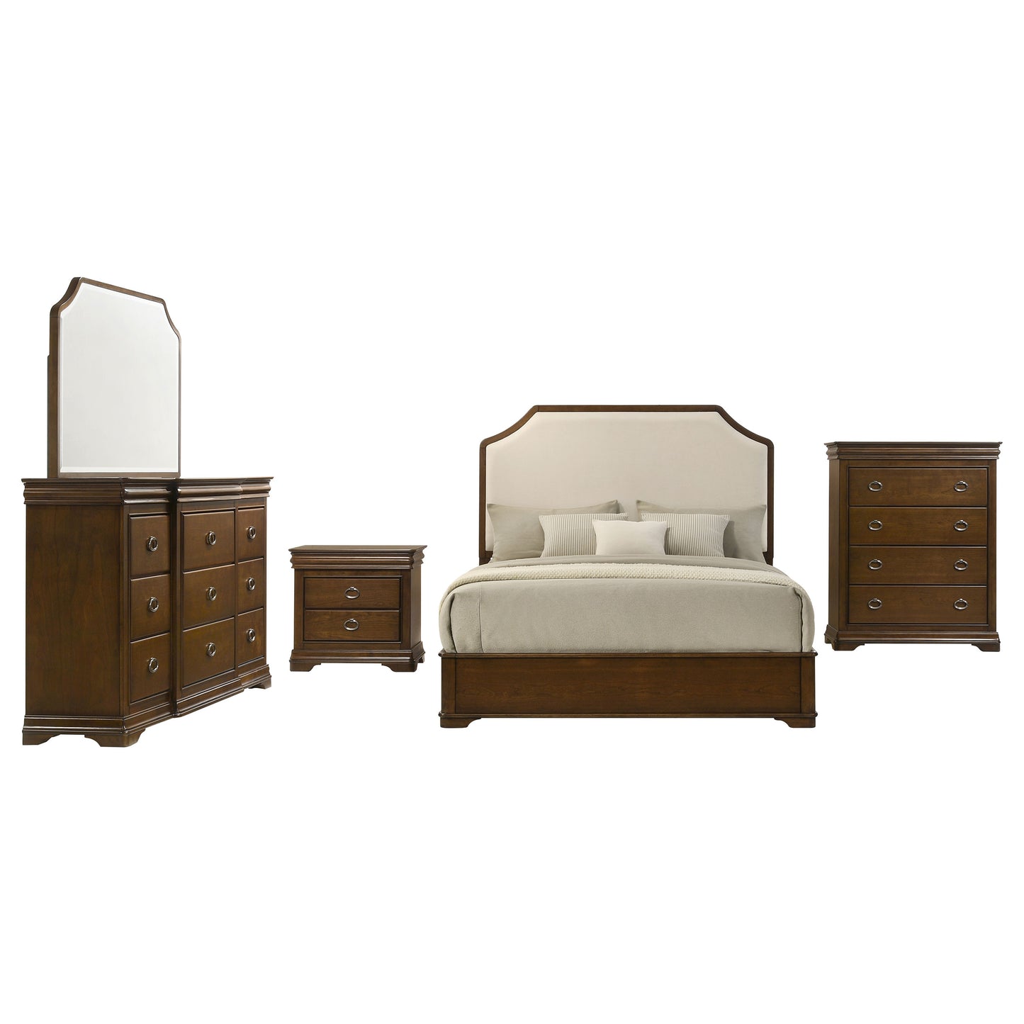 Garland 4-piece Queen Bedroom Set Brown Cherry