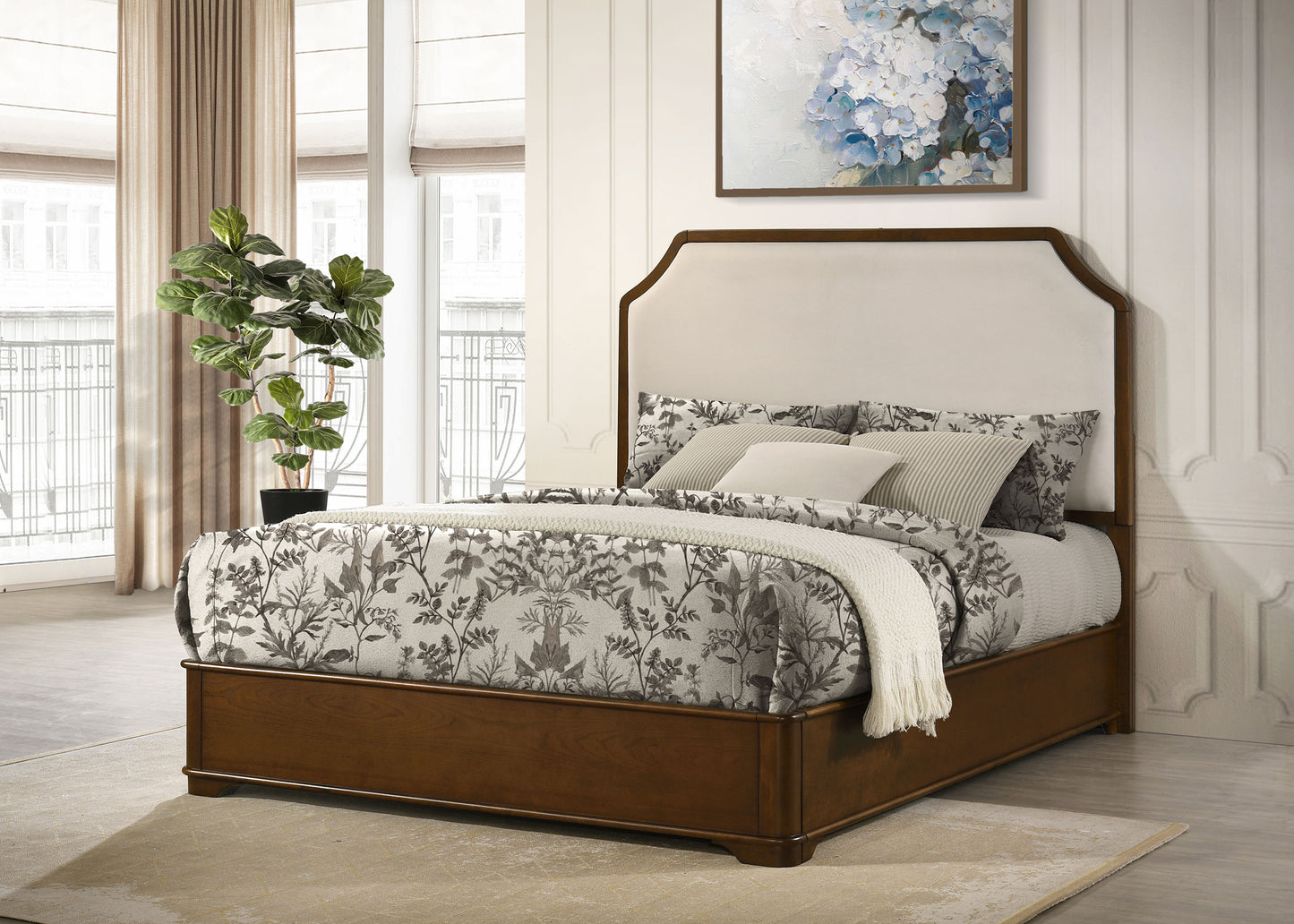Garland 58-inchPanel Bed Cream and Brown Cherry
