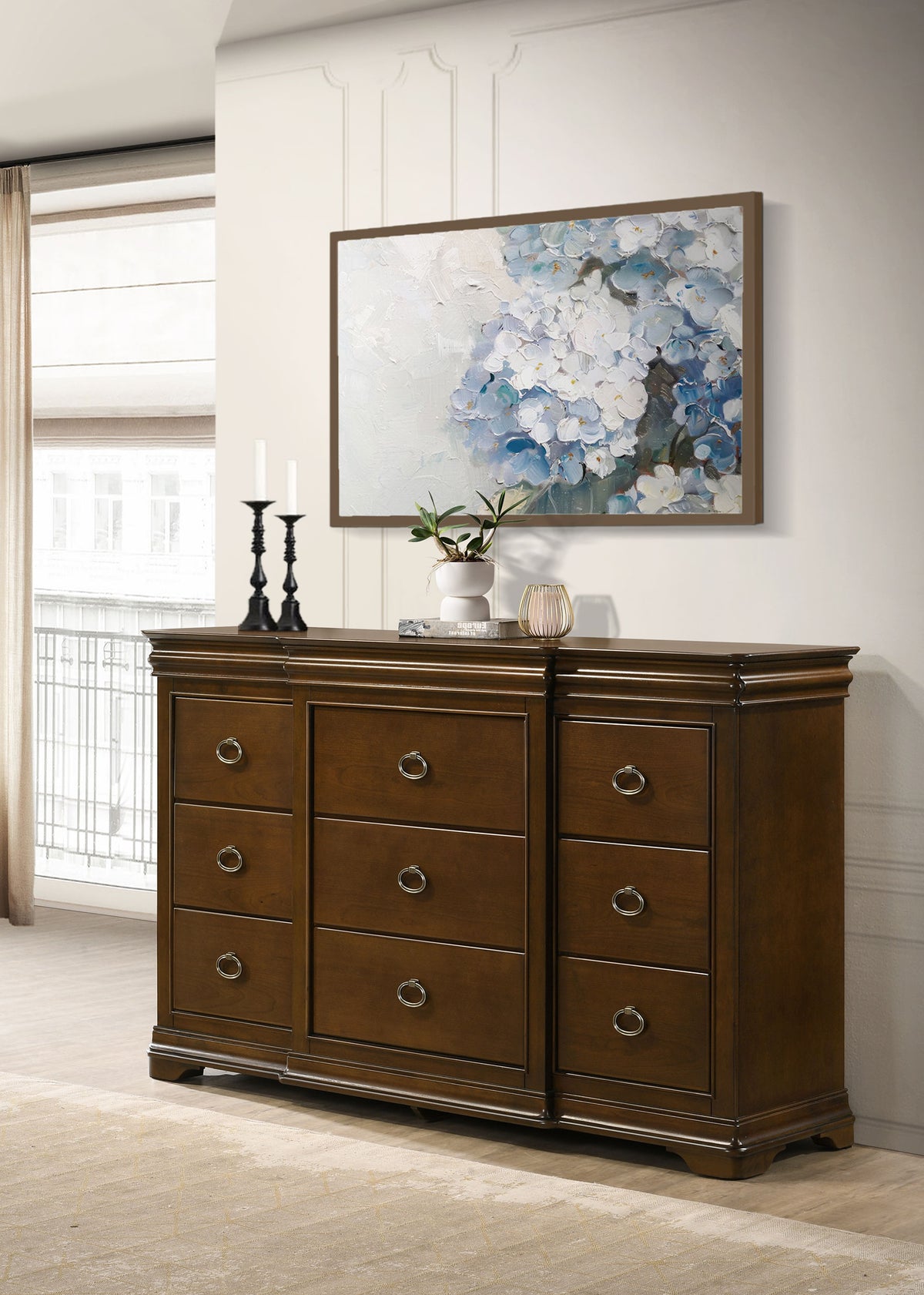 Garland 11-drawer Bedroom Dresser Cabinet Brown Cherry