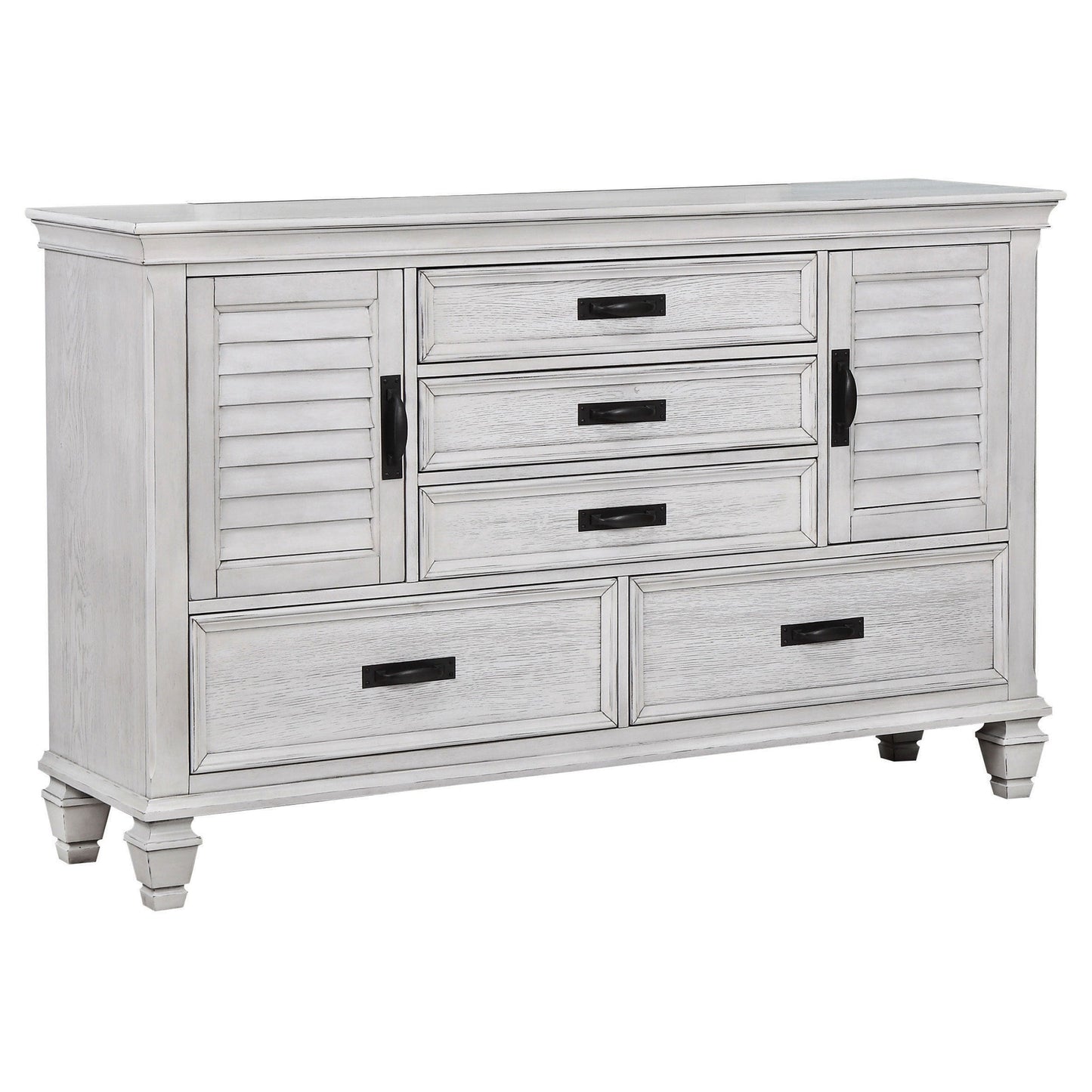 Franco  Bedroom Set Distressed White