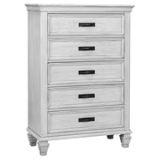 Franco  Bedroom Set Distressed White
