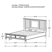 Cama Franco con paneles de madera en blanco envejecido