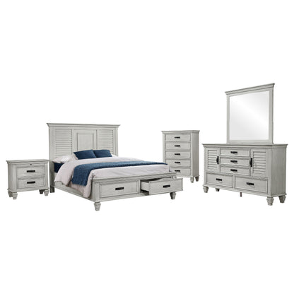 Franco  Bedroom Set Distressed White