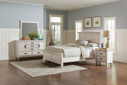 Franco  Bedroom Set Distressed White