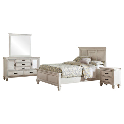 Franco  Bedroom Set Distressed White