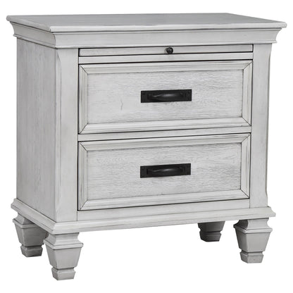 Franco  Bedroom Set Distressed White