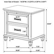 Franco  Bedroom Set Distressed White
