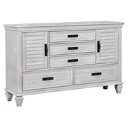 Franco  Bedroom Set Distressed White