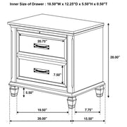Franco  Bedroom Set Distressed White