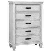 Franco  Bedroom Set Distressed White