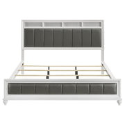 Barzini Wood  Panel Bed White