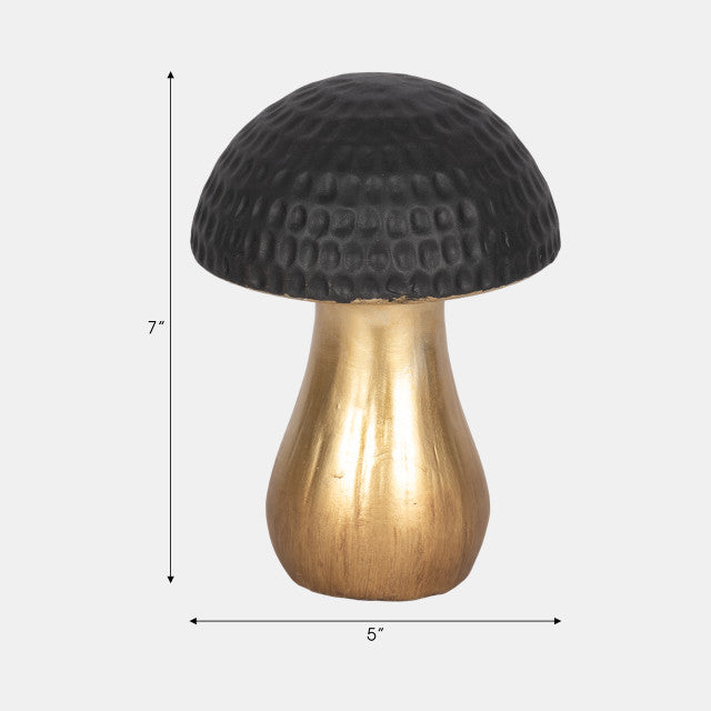 Hammered Top Mushroom – Black/Gold