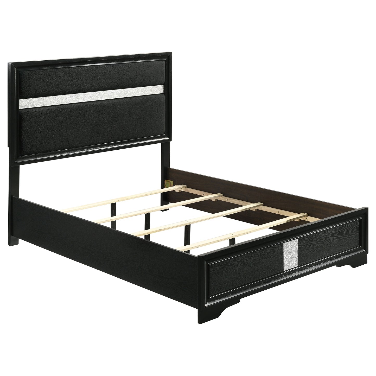 Miranda 51-inch Wood  Storage Panel Bed Black