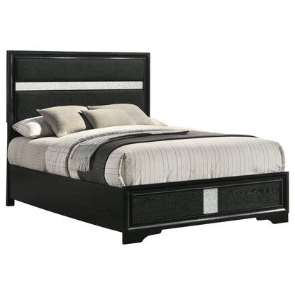 Miranda 51-inch Wood  Storage Panel Bed Black