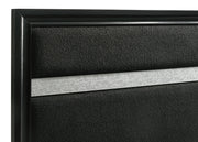 Cama Miranda de 51 pulgadas con paneles de almacenamiento de madera, color negro