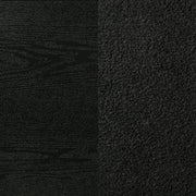 Cama Miranda de 51 pulgadas con paneles de almacenamiento de madera, color negro