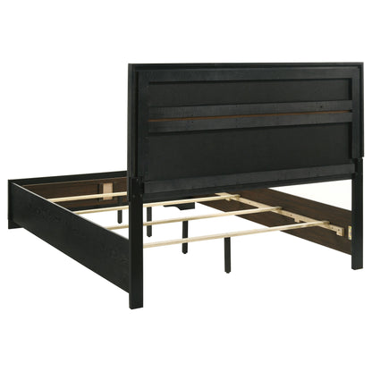 Miranda 51-inch Wood  Storage Panel Bed Black