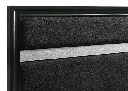 Miranda 51-inch Wood  Storage Panel Bed Black