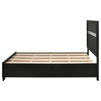 Miranda 51-inch Wood  Storage Panel Bed Black