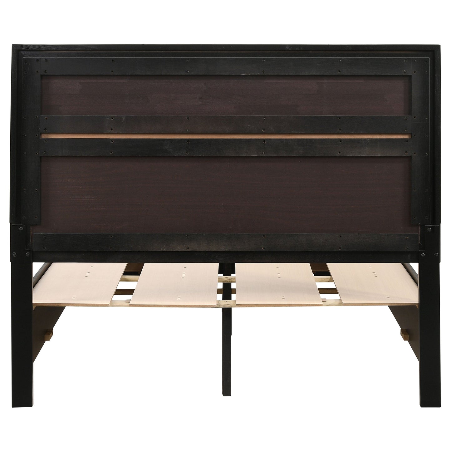 Miranda 51-inch Wood  Storage Panel Bed Black