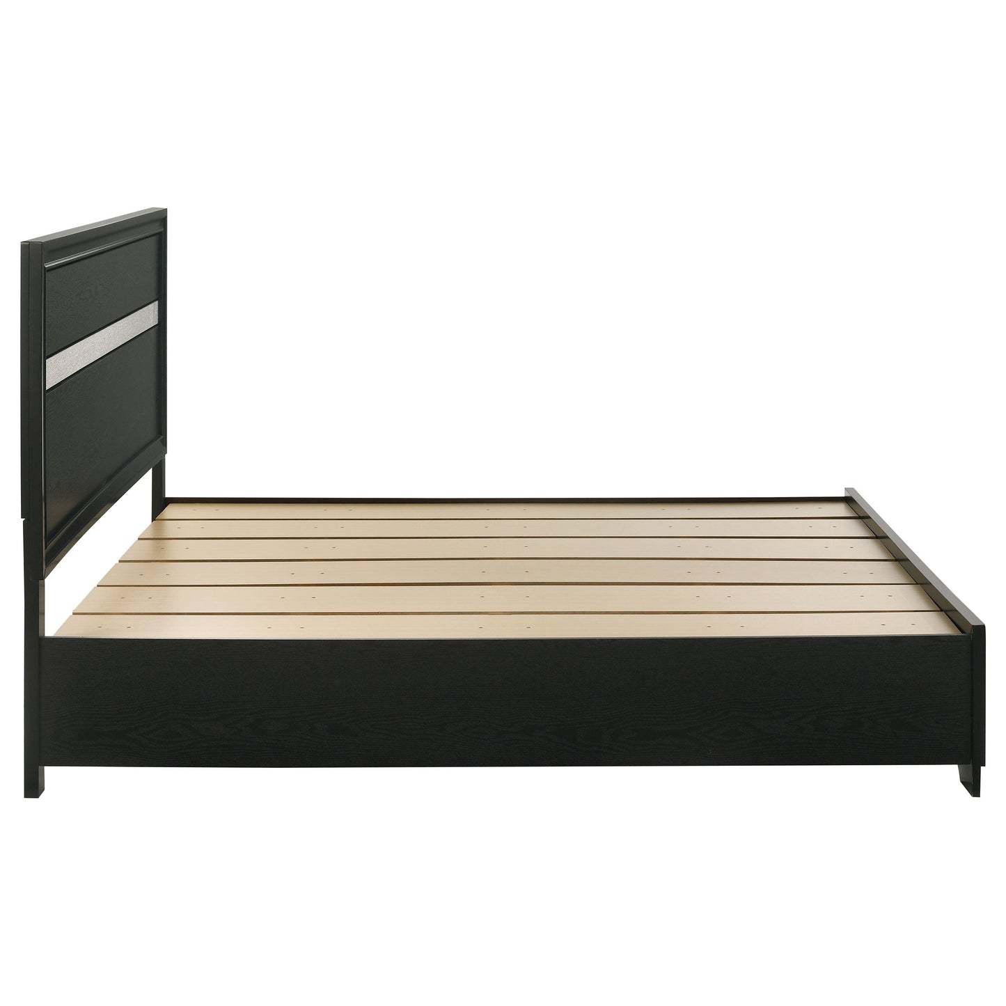 Miranda 51-inch Wood  Storage Panel Bed Black