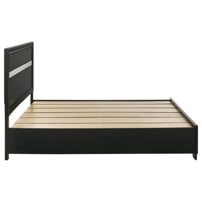 Miranda 51-inch Wood  Storage Panel Bed Black
