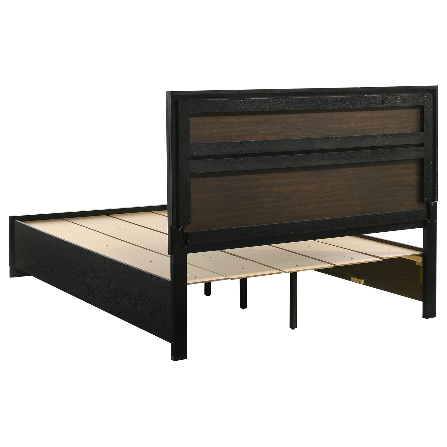 Miranda 51-inch Wood  Storage Panel Bed Black