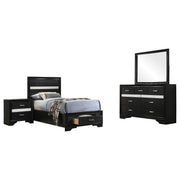 Conjunto de dormitorio Miranda negro