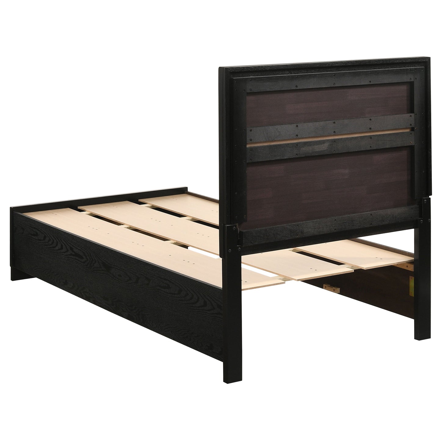 Miranda 51-inch Wood  Storage Panel Bed Black