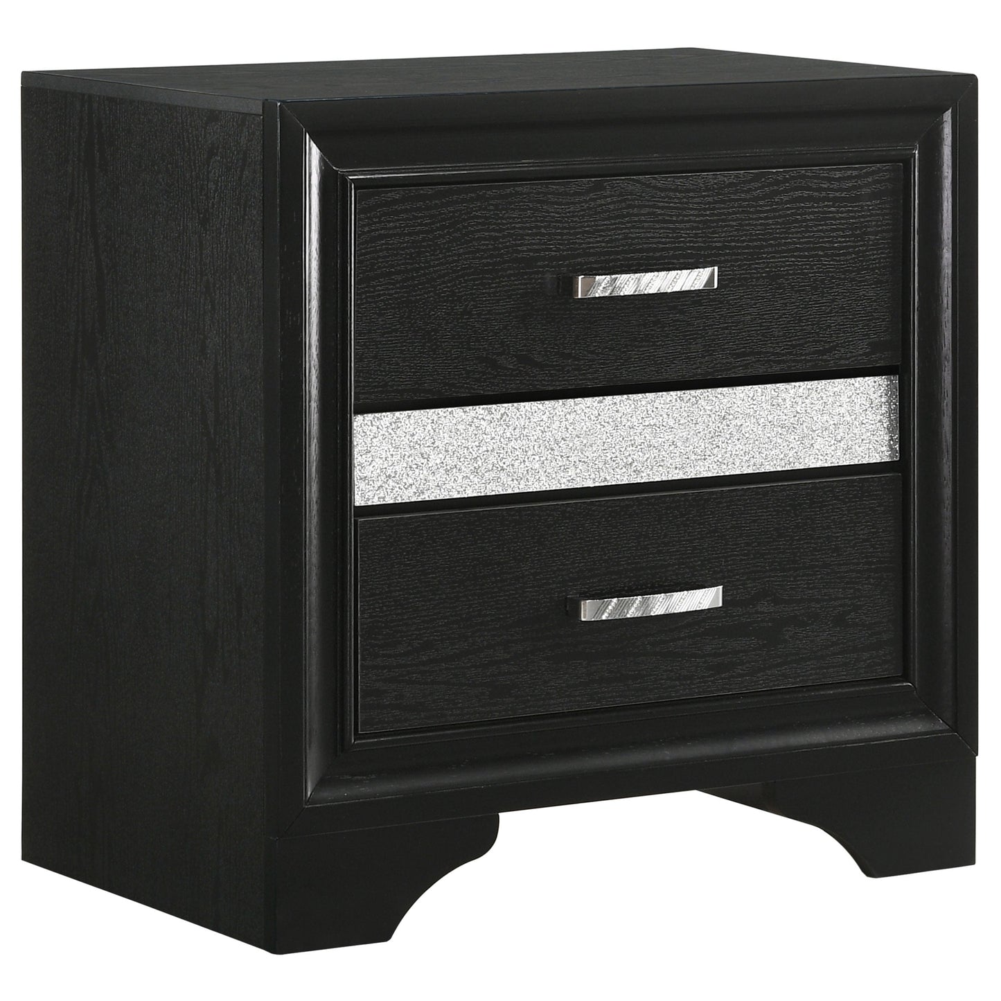 Melody Upholstered 2-drawer Nightstand Grey